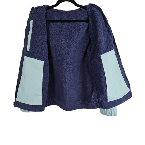 All In Motion Reversible Blue Windbreaker Fleece Jacket - Picture 6 of 10